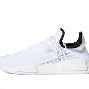 Pharrell Human Adidas Shoes ALL WHITE - Comes with Black Laces and Original Box